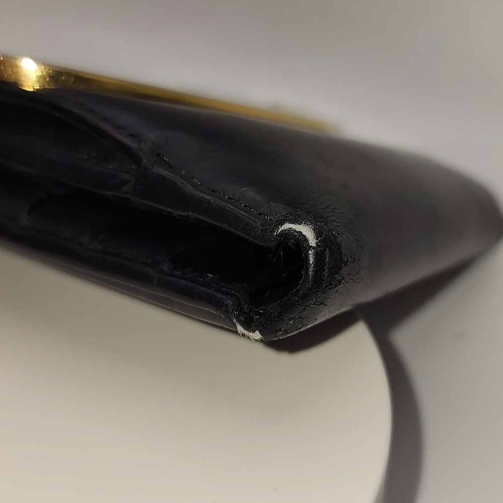 Gucci Midnight Leather Wallet with Gold Detail, Comes‎ With COA - Vintage - Picture 6 of 14